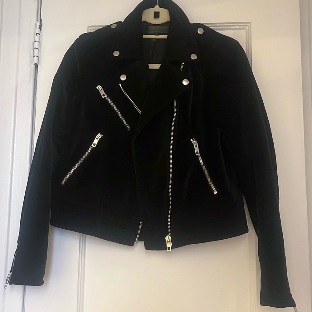 Rag & Bone Jean velvet moto jacket size small